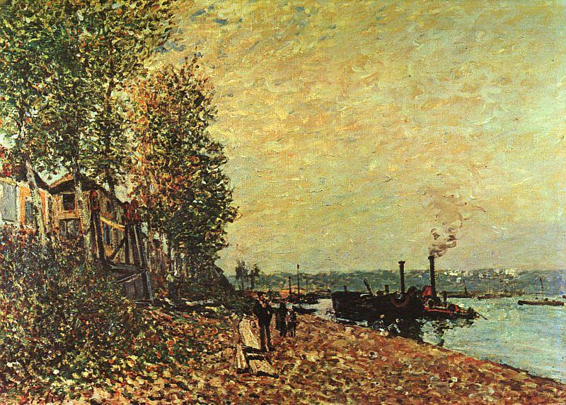 Alfred Sisley The Tugboat France oil painting art